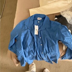 Blue Button-Up Shirt